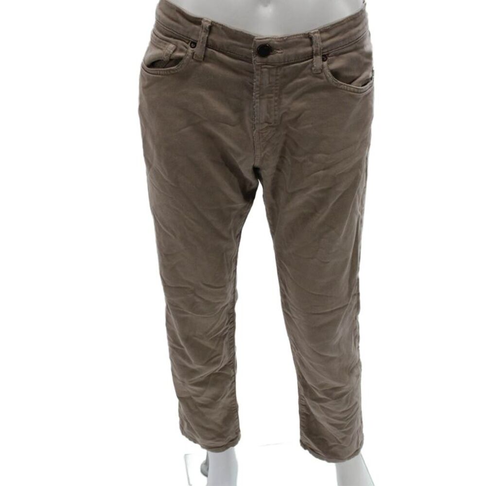 J Brand Womens Straight Jeans Beige Cotton Blend Button Inseam 30 Size 32